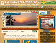 Tablet Screenshot of hotelgulmarg.com